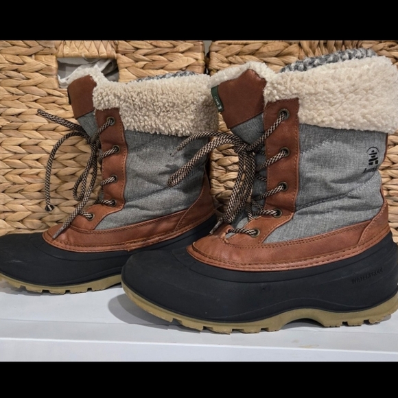 Women's Kamik Snowpearl Winter Boots - Brown and Gray - Picture 2 of 7